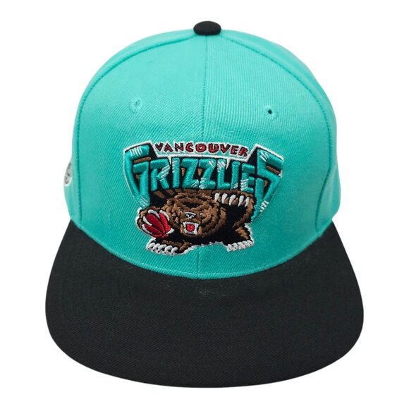 Vancouver Grizzlies Embroidered 3D Logo Snapback Cap Trucker Hat Mitchell Ness - Picture 9 of 14
